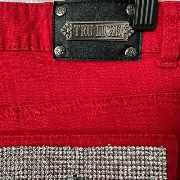 Tru Luxe Womens Red Jeans Sz 30/10 - Picture 7 of 10